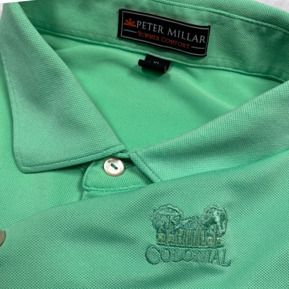 Peter Millar Polo Men XL Mint Green Summer Comfort Colonial Country Club Stretch